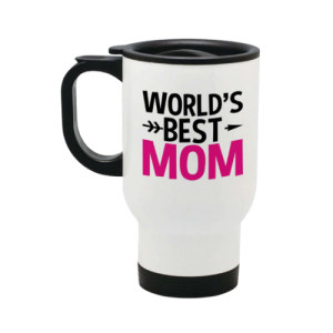 White 14oz Stainless Steel Travel Mug