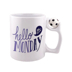 White Soccer Mug