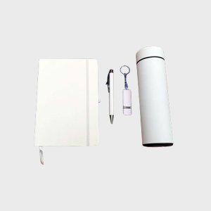 Zeej Ready Gift Set ZGS-001 (Notebook,Soft touch Pen, Chrome USB, Smart Water Bottle)